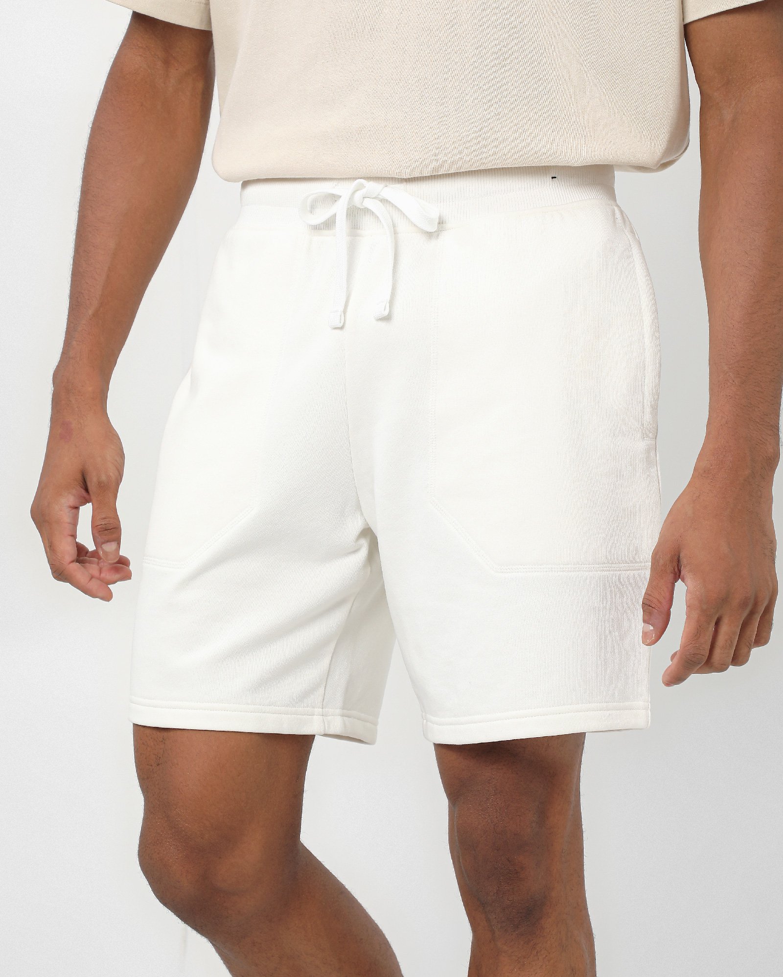 Bermuda de moletom masculina com cordão - Branco | Pool by Riachuelo