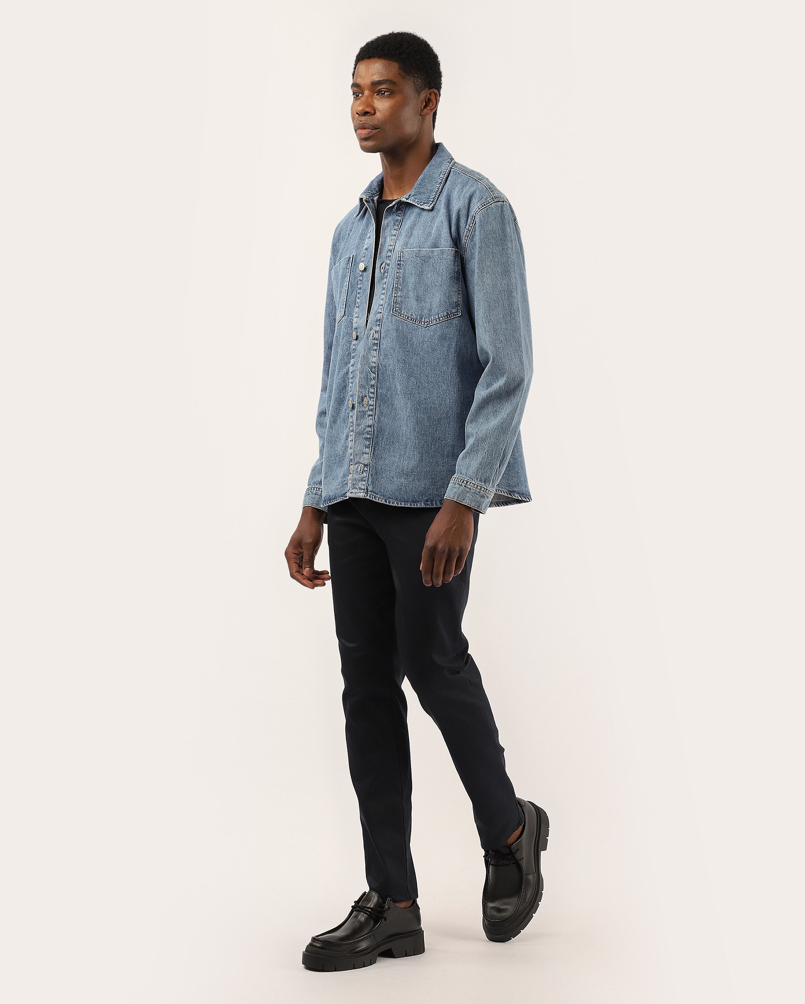 Calça sarja masculina slim - Jeans Escuro | Pool Jeans