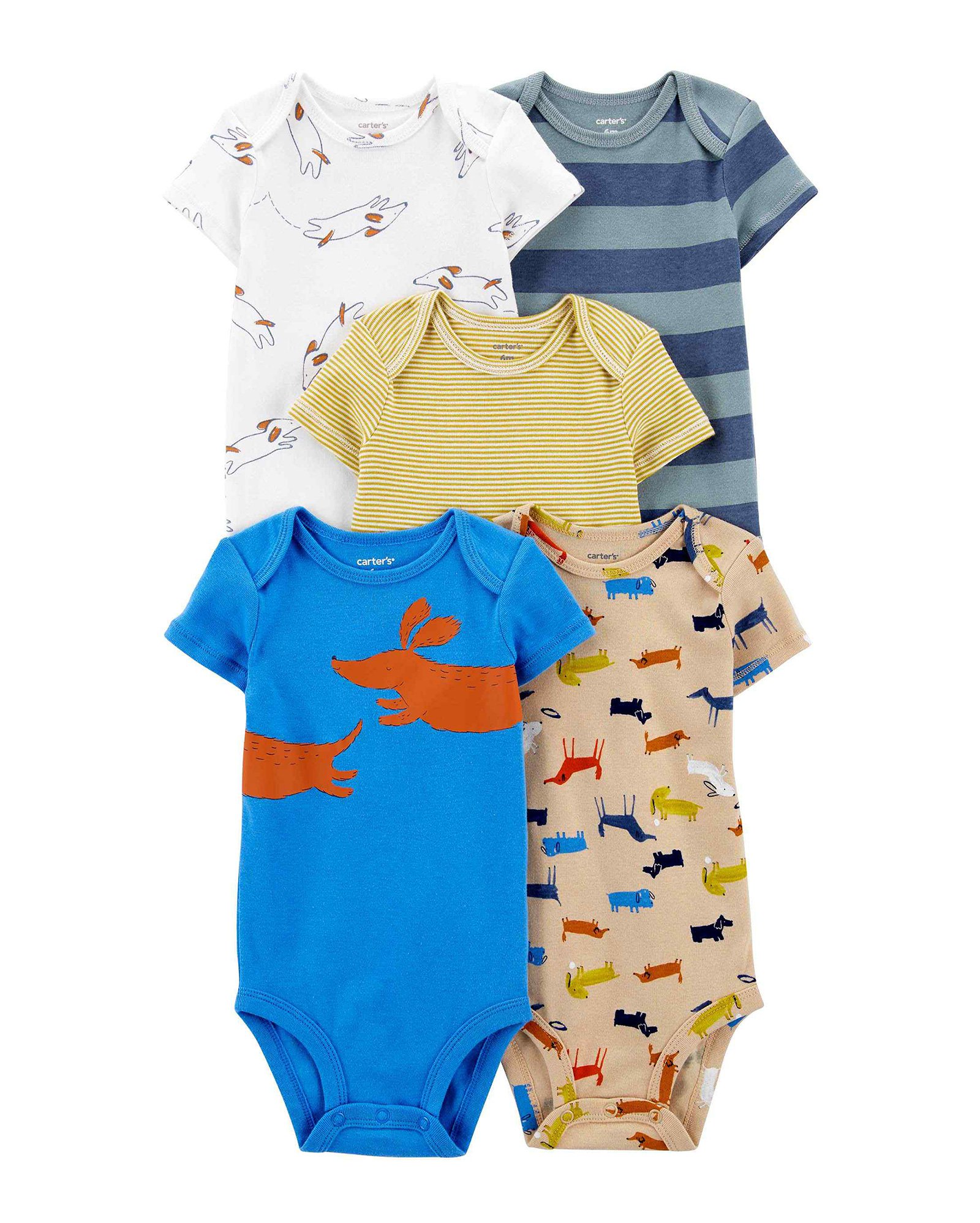 Riachuelo Kit body bebê peças cachorrinhos multicor Carter's