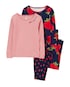 Pijama longo infantil 4 peças de moranguinhos multicor | Carter's