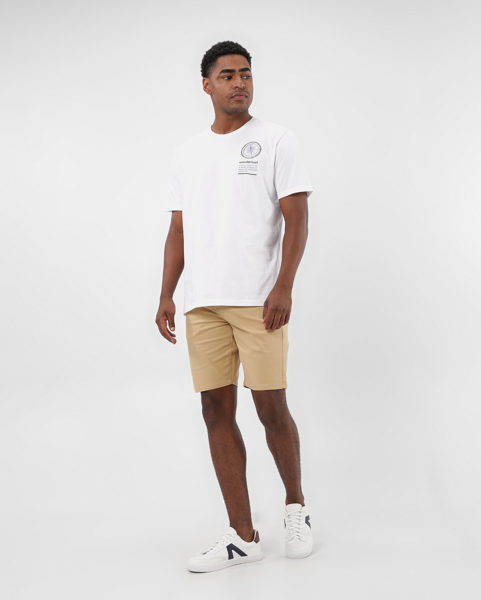 Bermuda jeans masculina slim - Bege | Pool Jeans