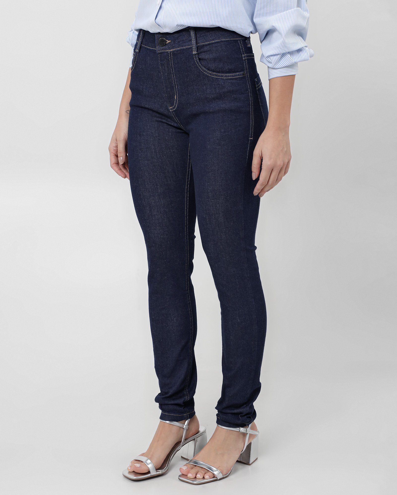 Calça jeans feminina skinny cintura média | Pool Jeans