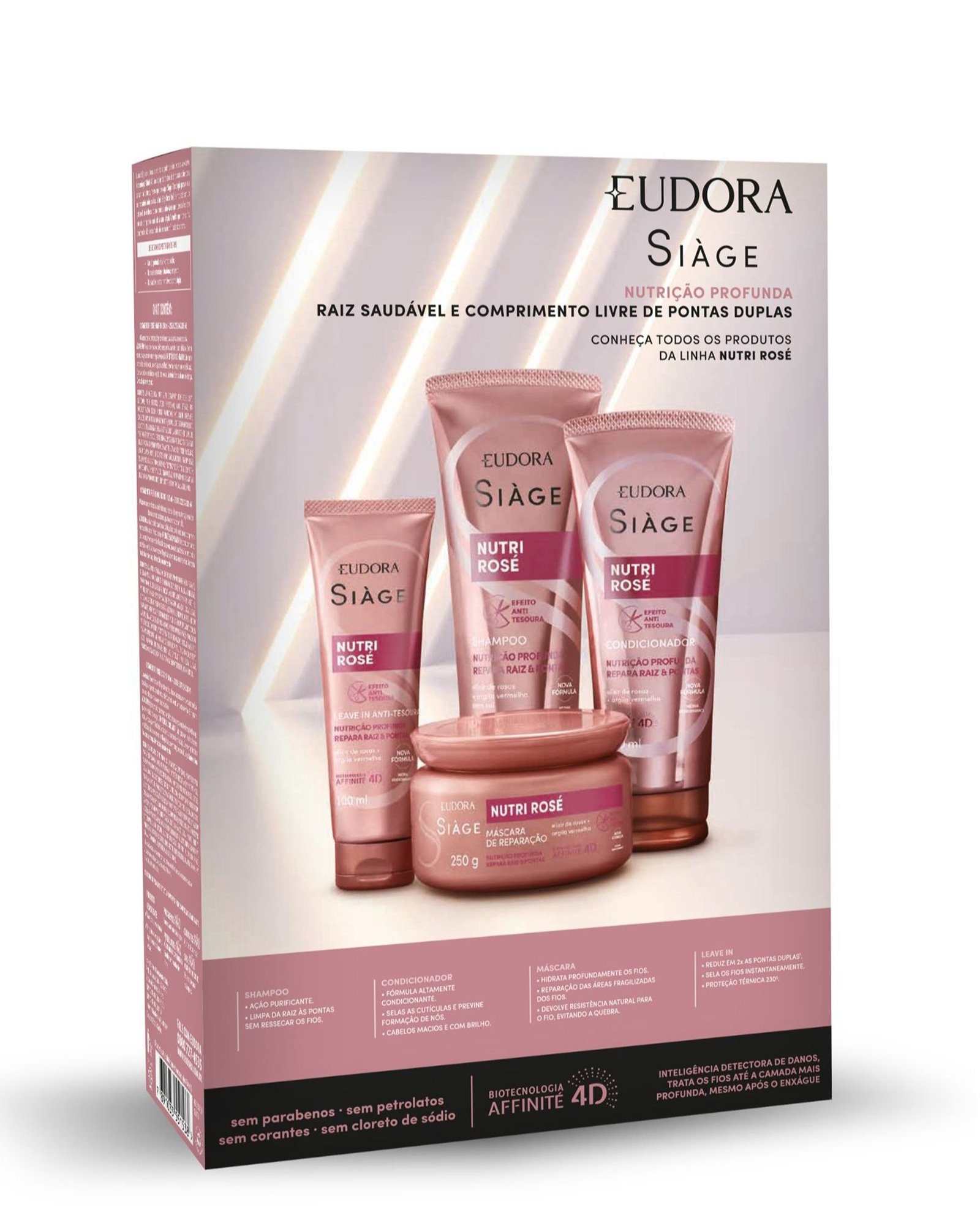 Kit shampoo 250ml + condicionador 125ml + Leave-in 30ml Siàge nutri | Eudora