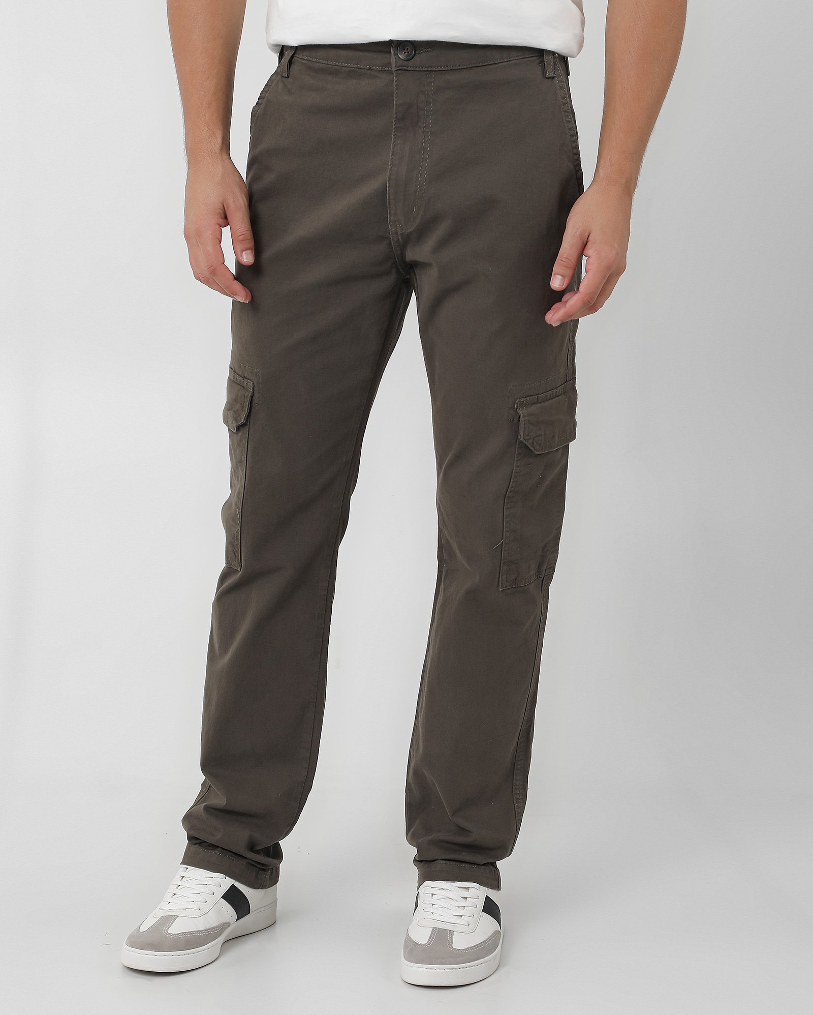 Calça jeans color masculina cargo - Verde Musgo | Pool Jeans