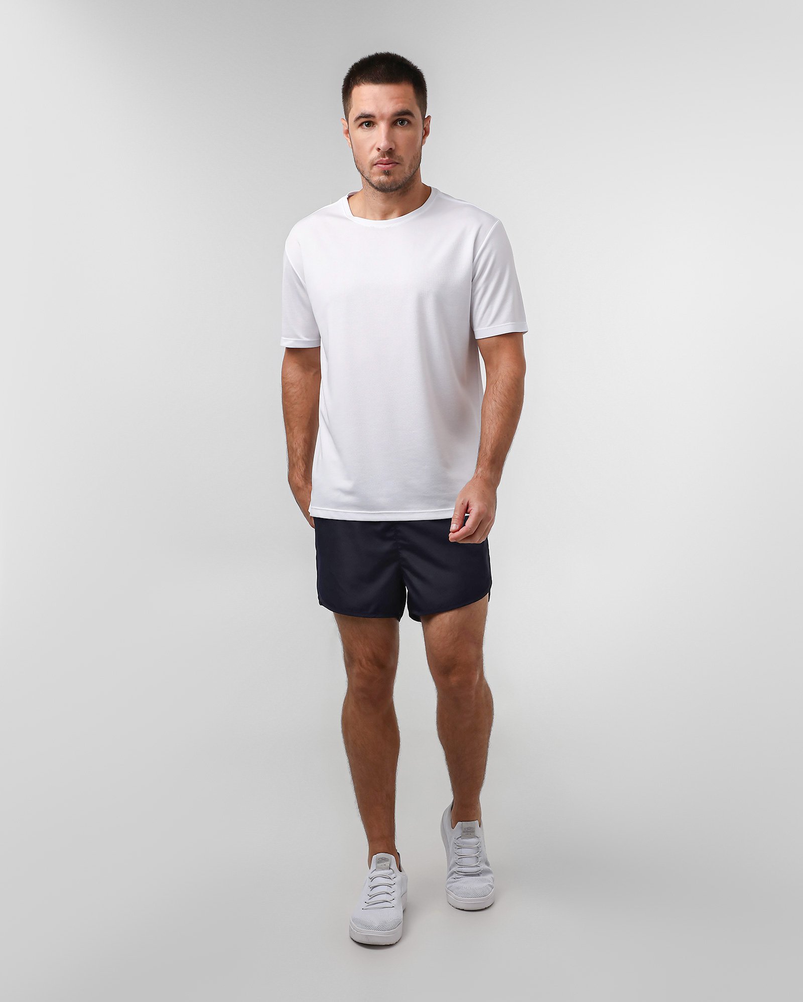 Short esportivo masculino com sunga interna azul | Body Work