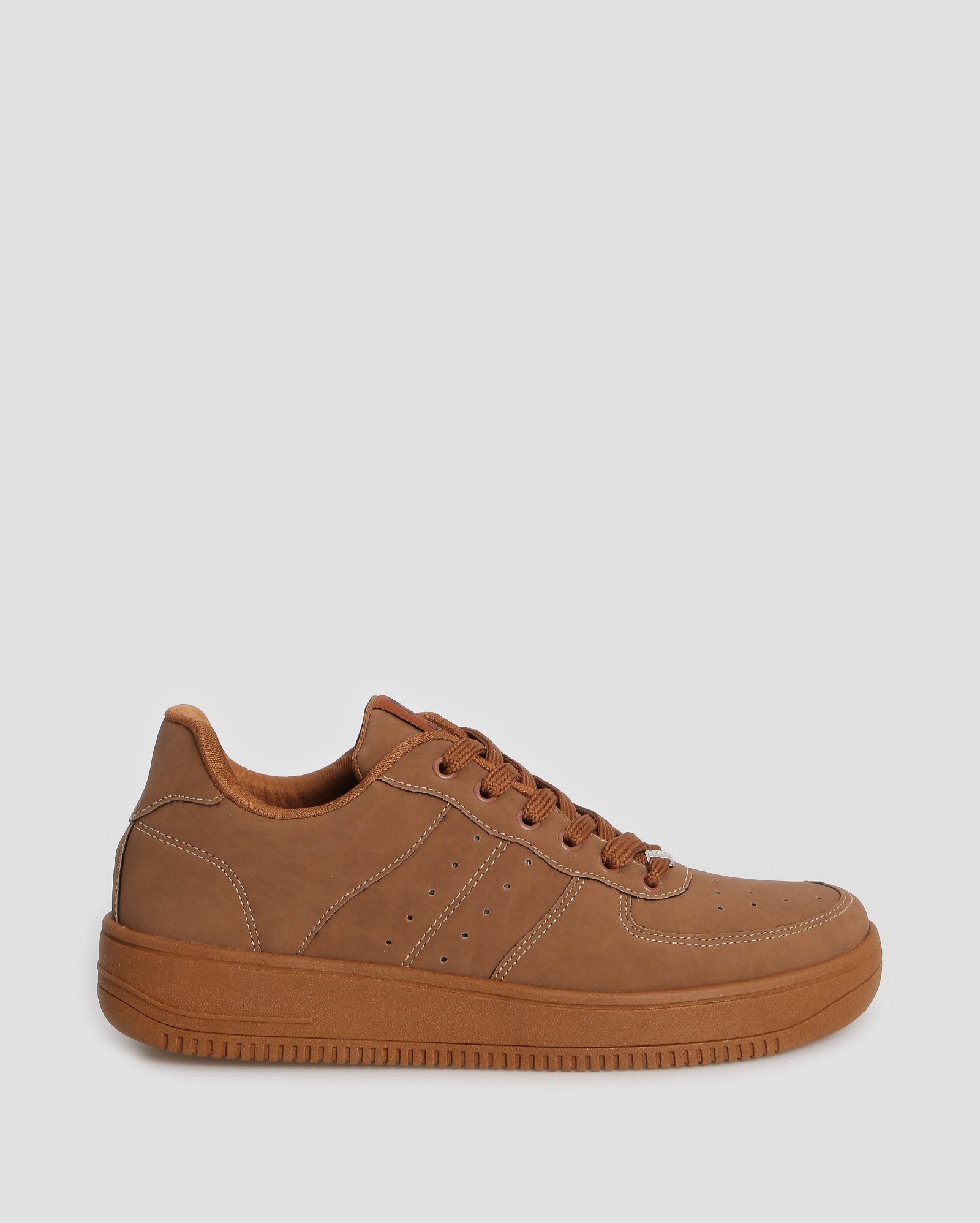 Tênis masculino casual cano baixo 417 marrom | Ollie