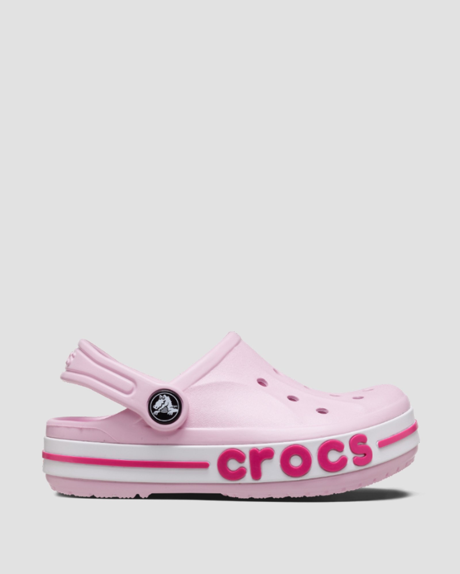Sandália juvenil clog Bayaband - Rosa Claro | Crocs