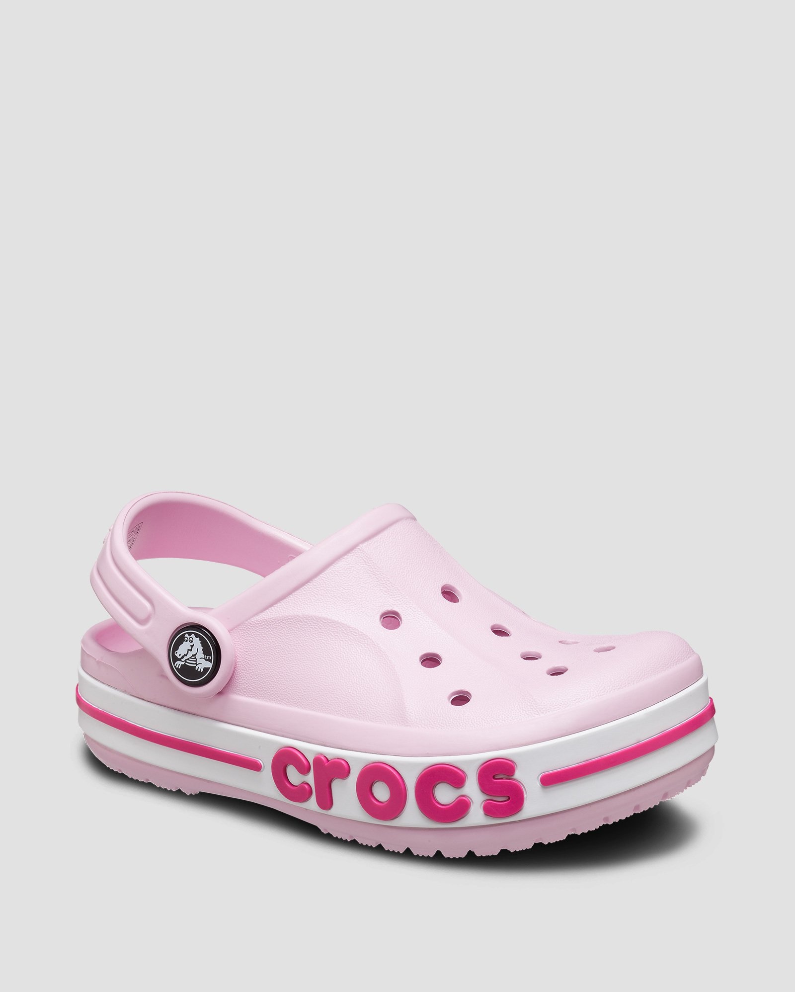 Sandália juvenil clog Bayaband - Rosa Claro | Crocs