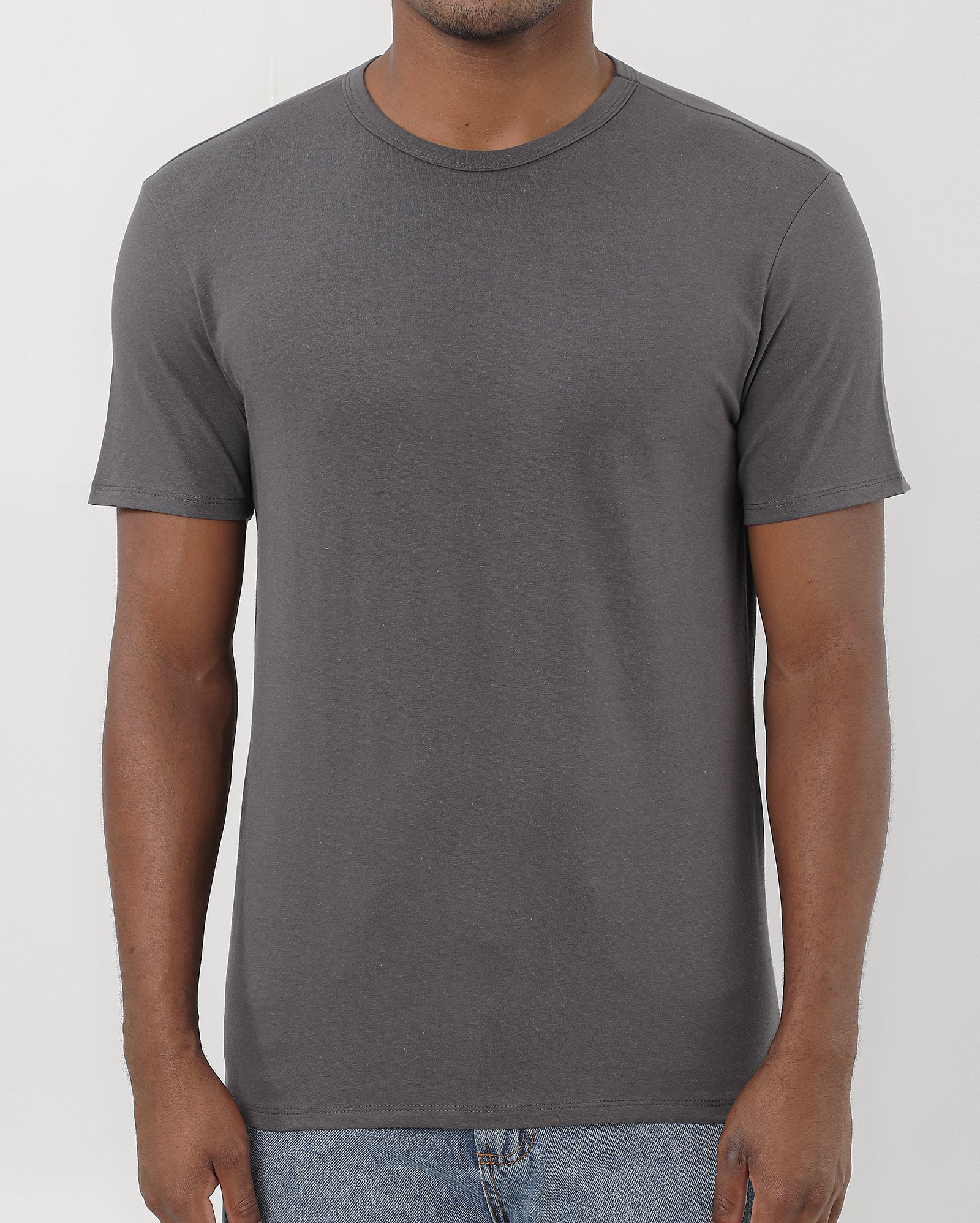Camiseta masculina Essencial Slim - Cinza — foto 5