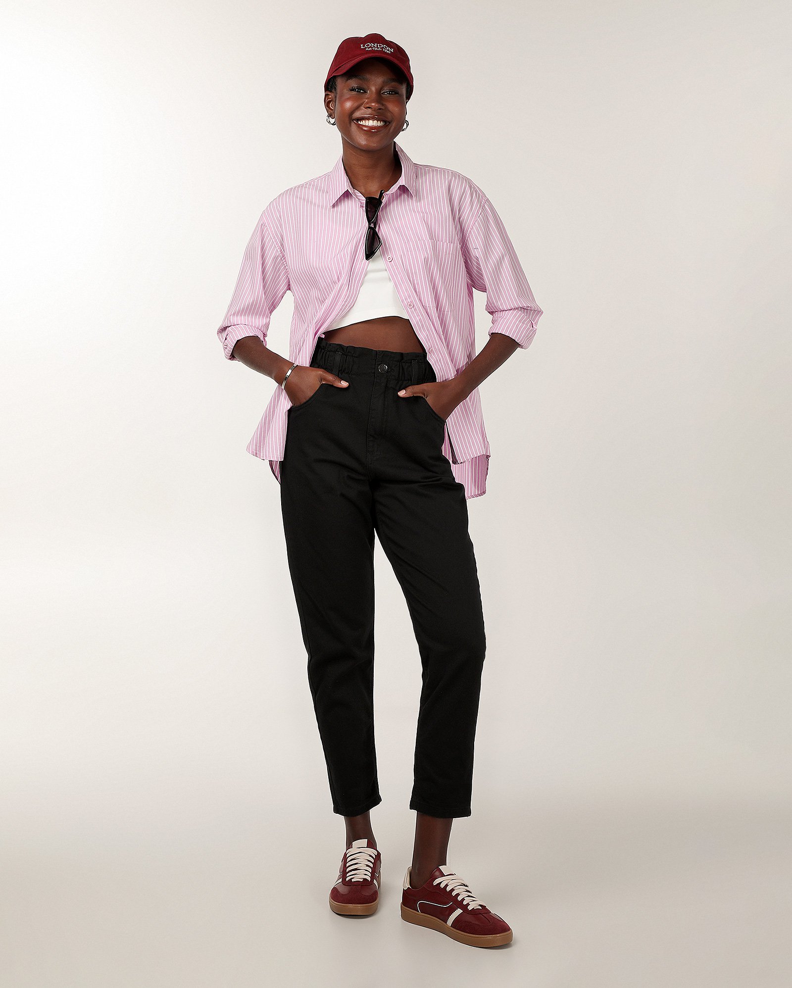 Calça jeans feminina baggy cintura alta - Preto | Pool Jeans