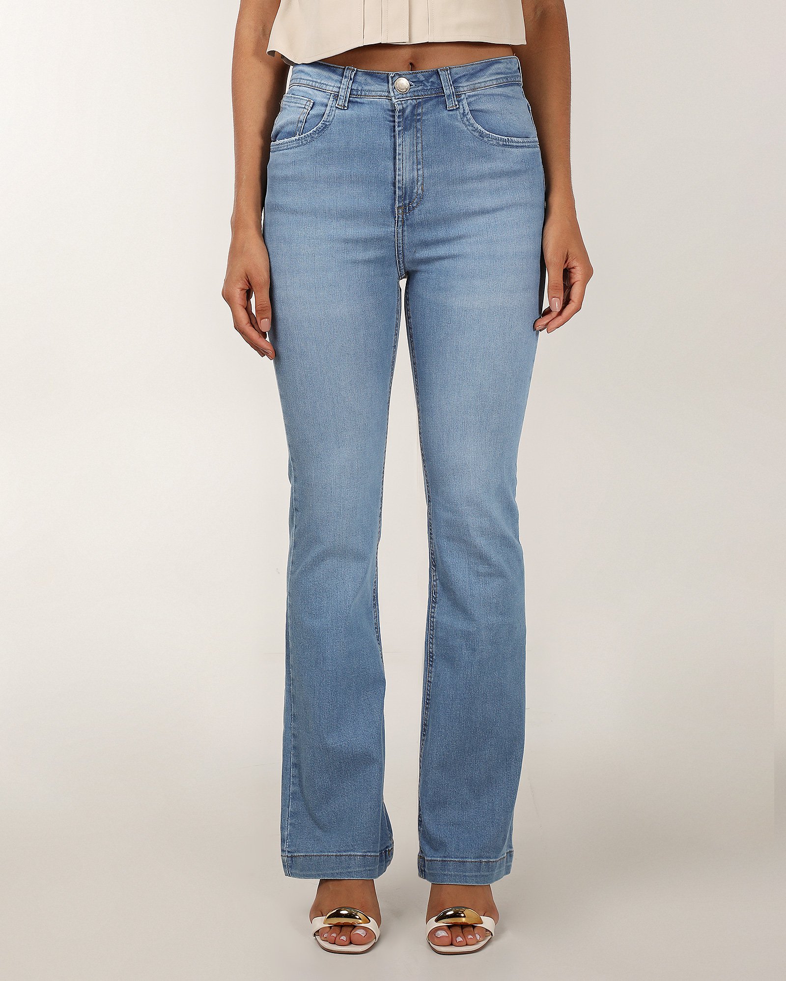 Calça jeans feminina bootcut cintura alta | Pool Jeans