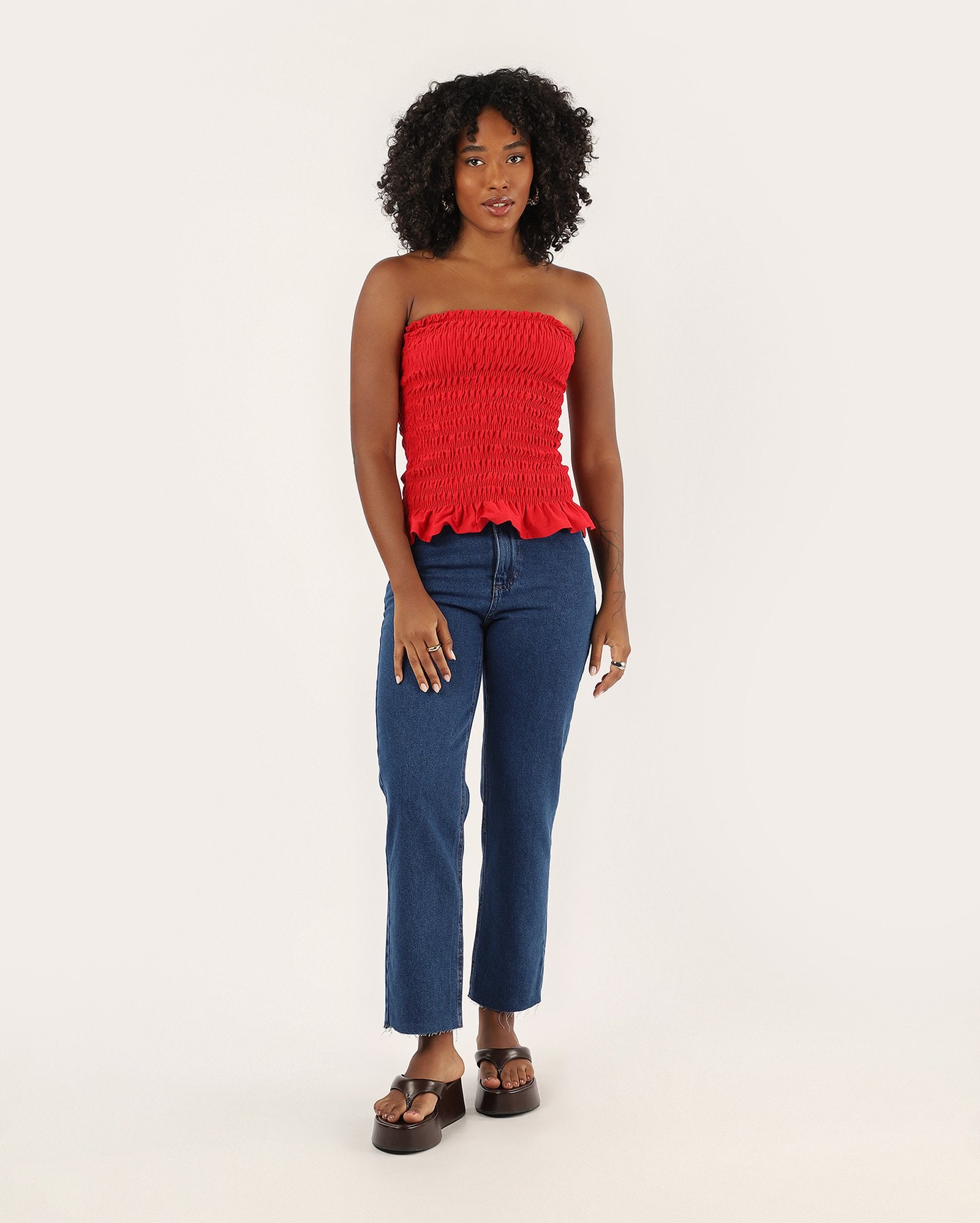 Calça jeans feminina cropped reta - Jeans Escuro | Pool Jeans