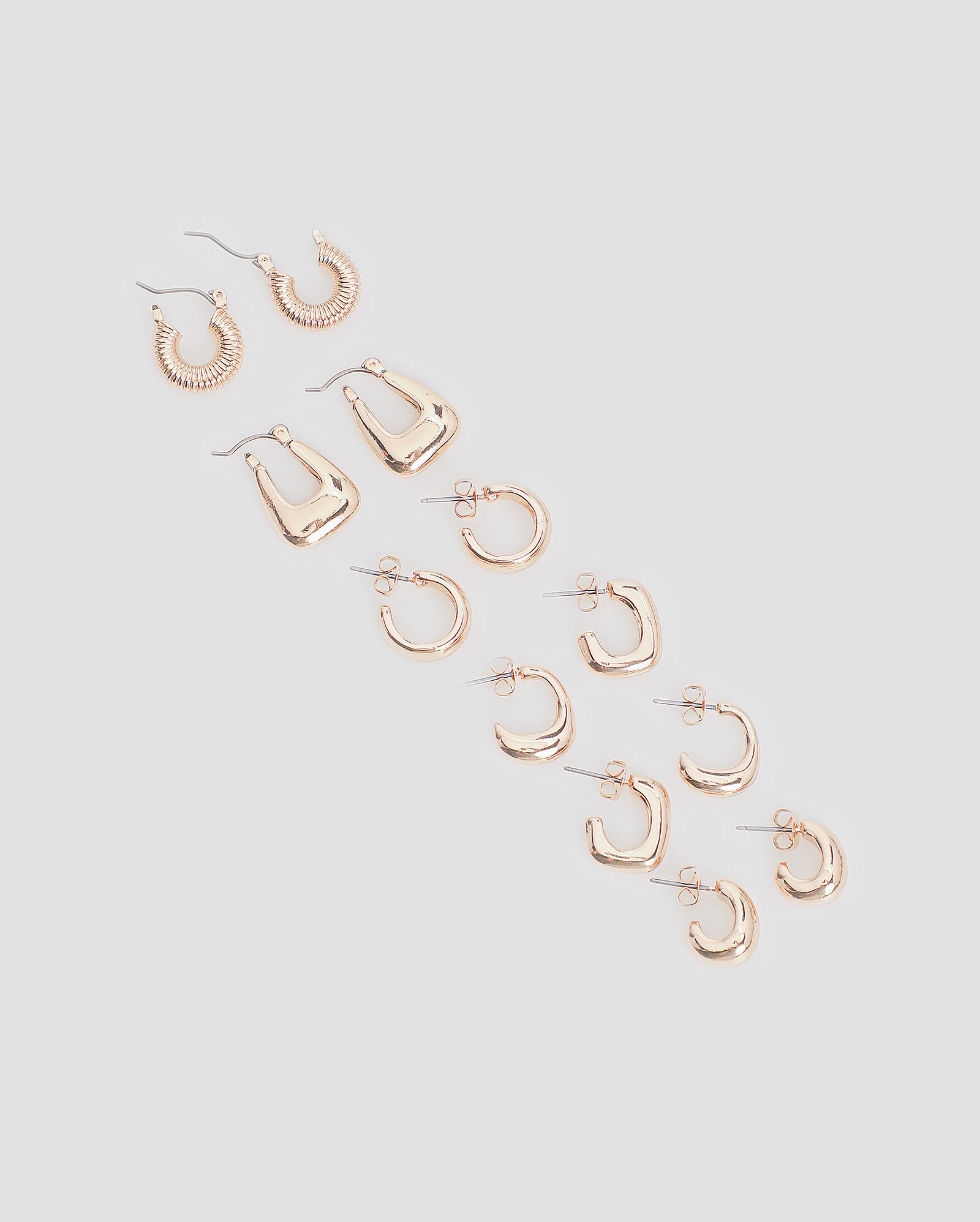 Kit brinco feminino 6 pares argolas variadas - Dourado | Accessori by Riachuelo