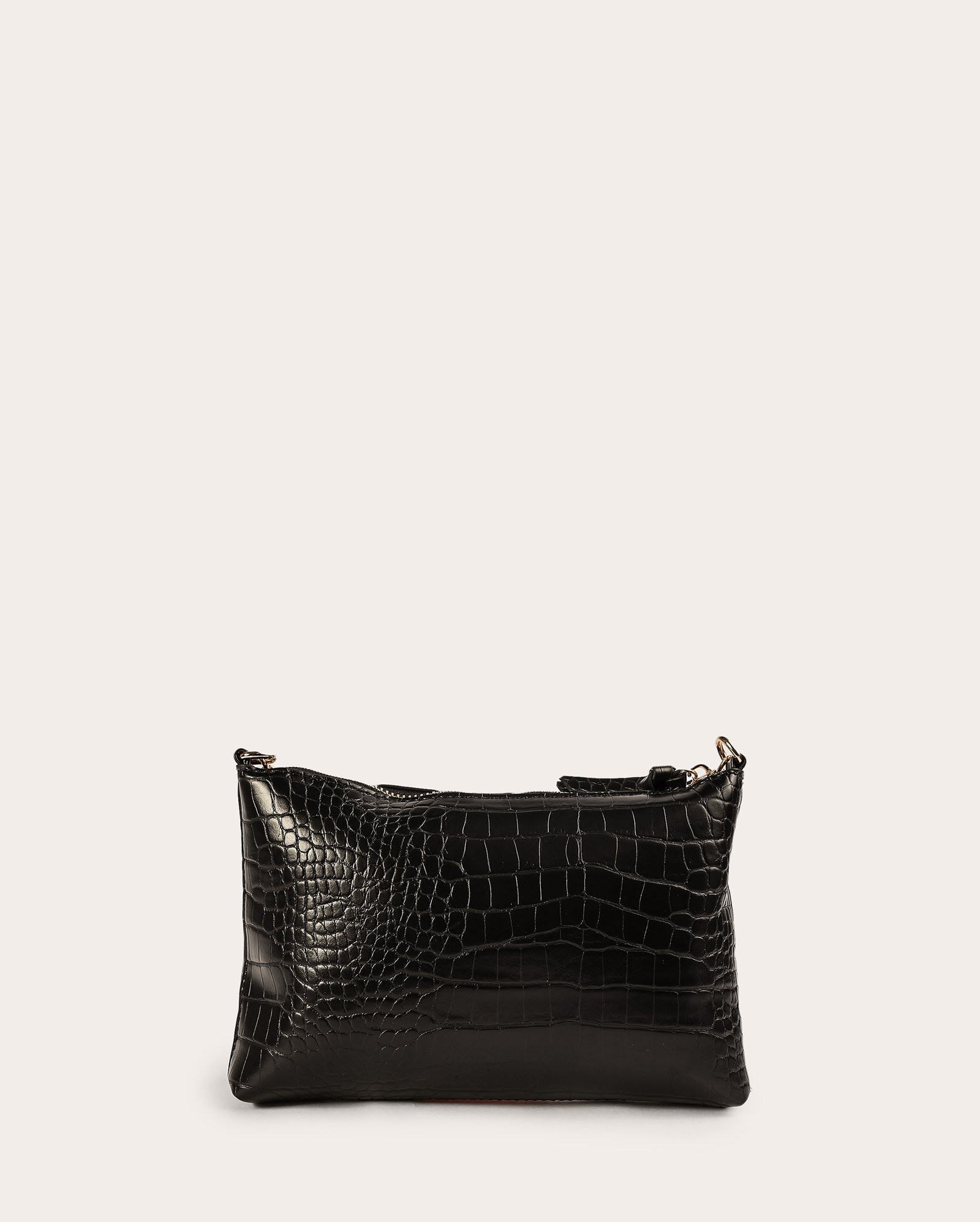 Bolsa feminina P baguete poliuretano com correntes - Preto | Accessori by Riachuelo