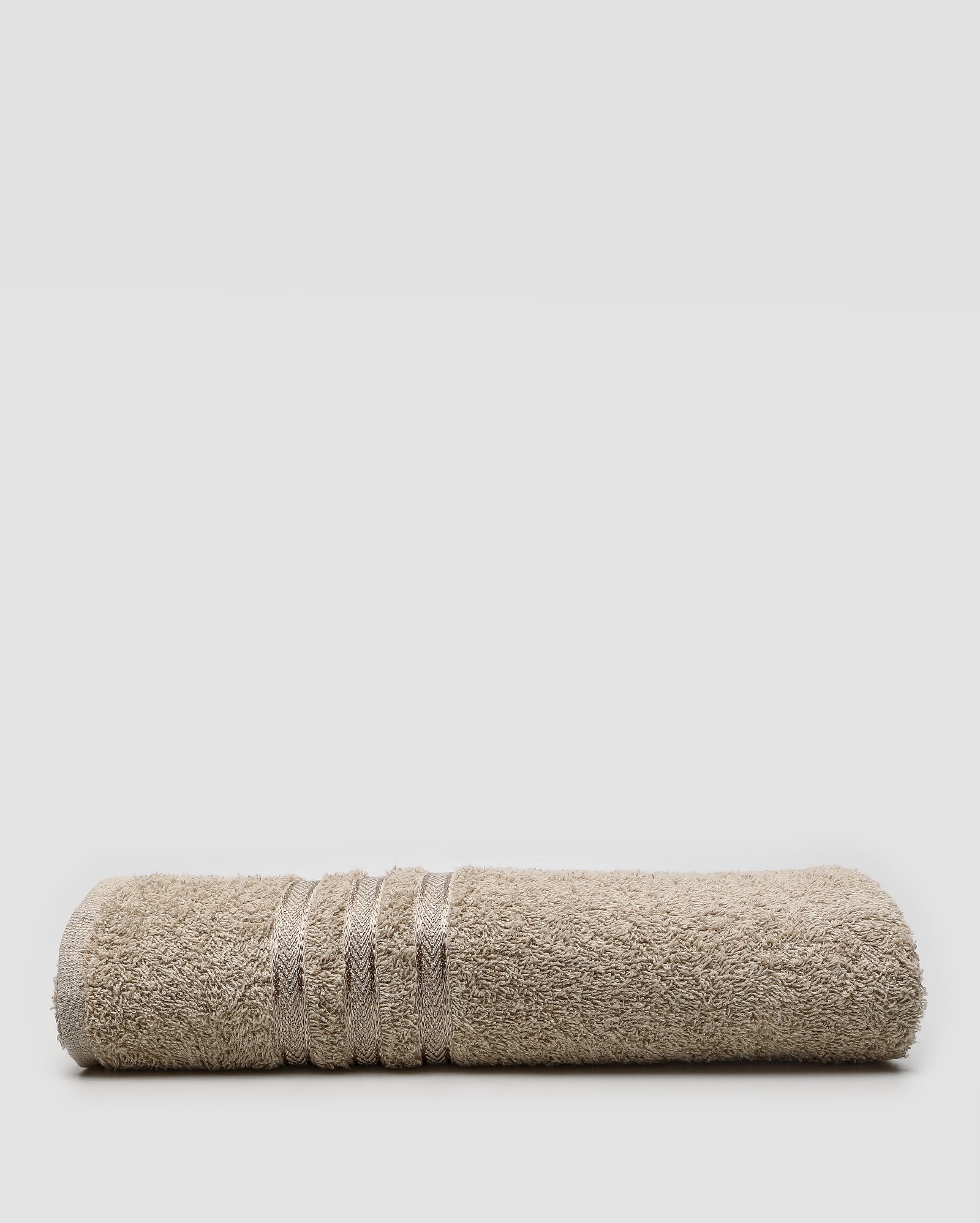 Toalha de banho New Priori barra jacquard bege | Dohler