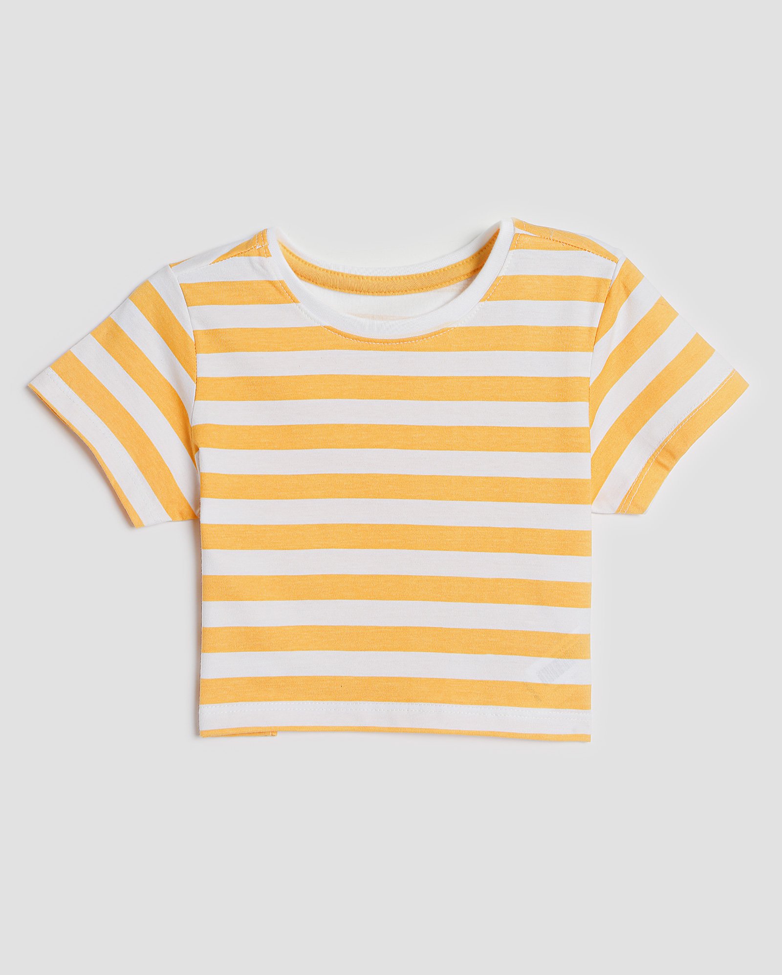 Camiseta cropped infantil listrinhas 4-10A - Amarelo | Pool Kids