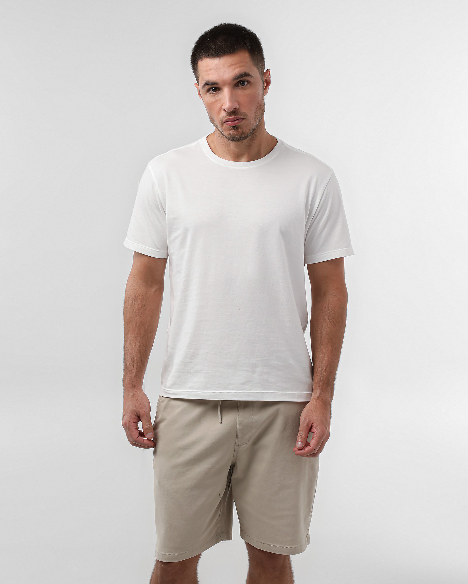 Bermuda sarja masculina cós de ribana - Bege Claro | Pool Jeans