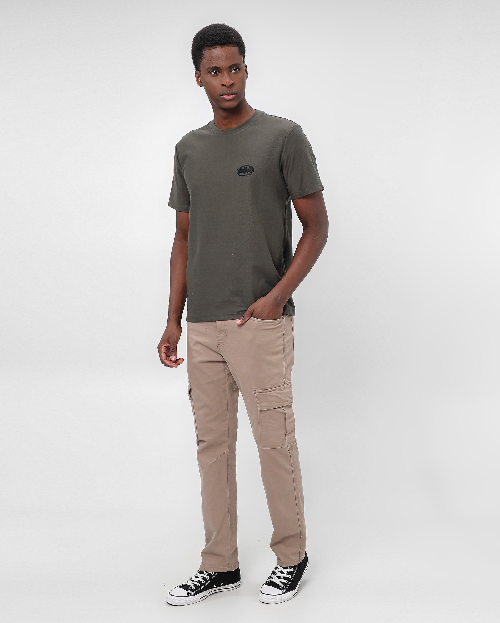 Camiseta masculina Batman bordada verde | FANLAB — foto 3