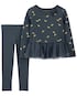 Conjunto longo infantil 2 peças tule cavalinho azul | Carter's