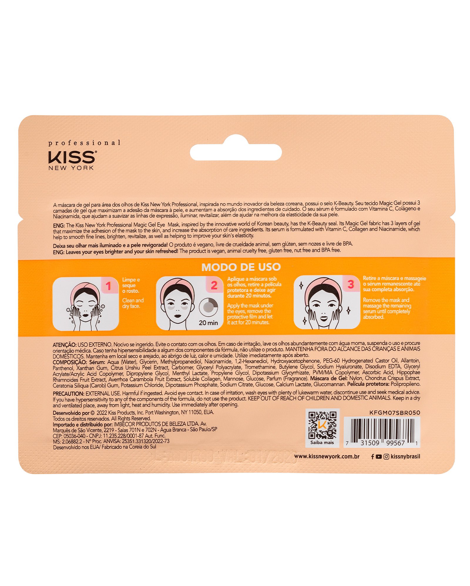 Máscara de olhos Magic gel revitalizante 13g | Kiss New York