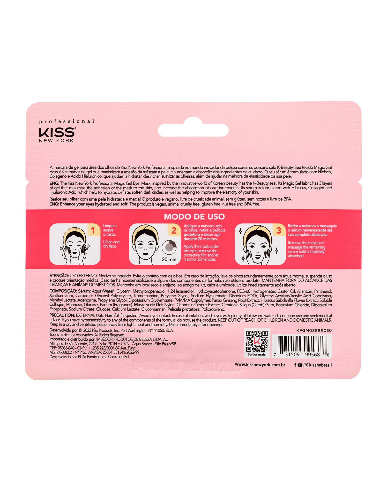 Máscara de olhos Magic gel hidratante 13g | Kiss New York