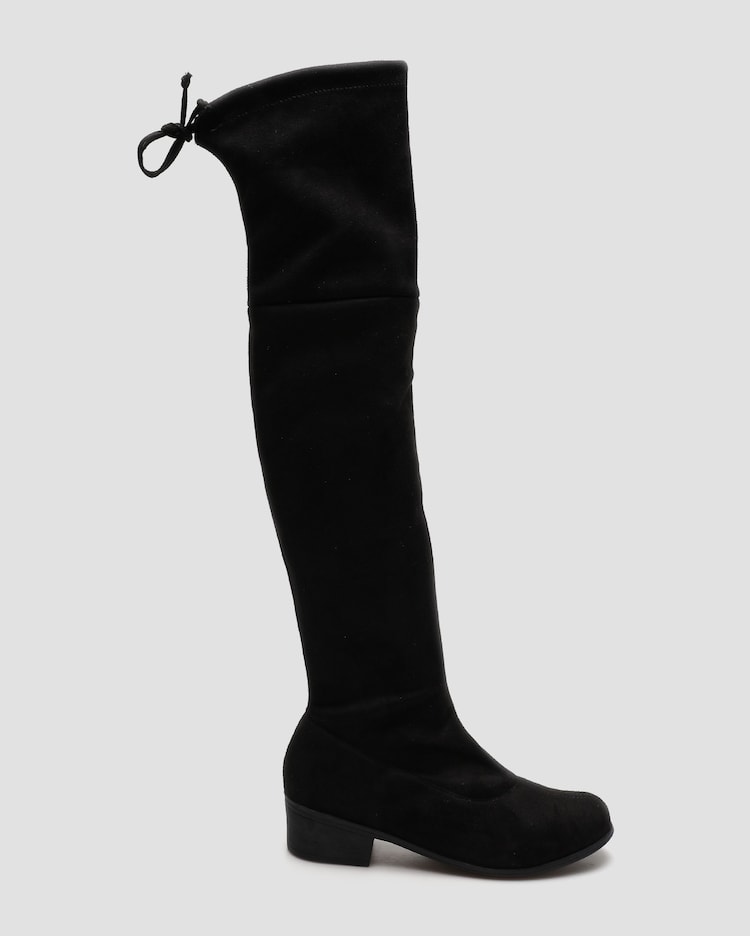 Riachuelo Bota feminina salto baixo cano longo preta Riachuelo - Main Image