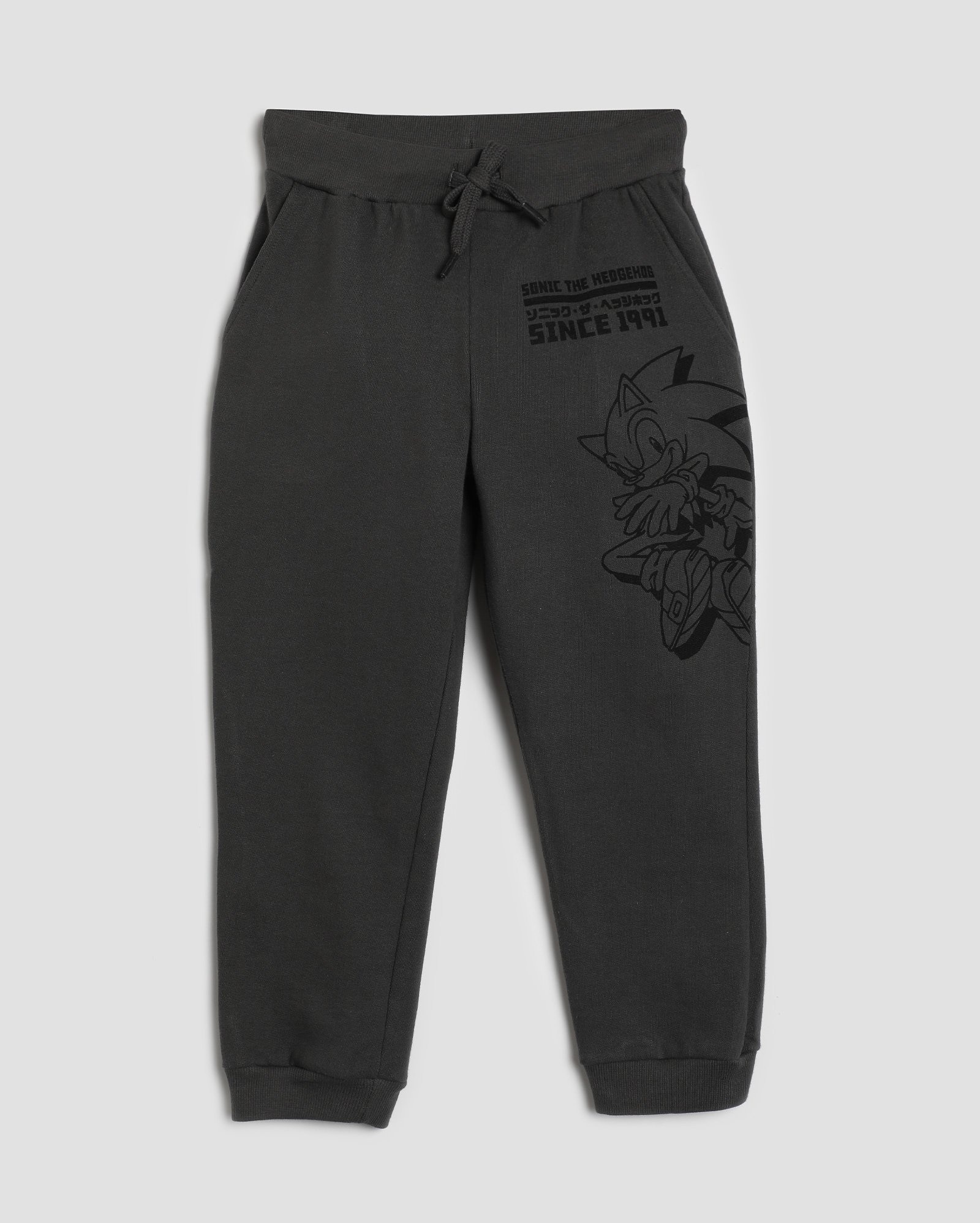 Calça de moletom infantil jogger com estampa Sonic 4-10A cinza | SEGA
