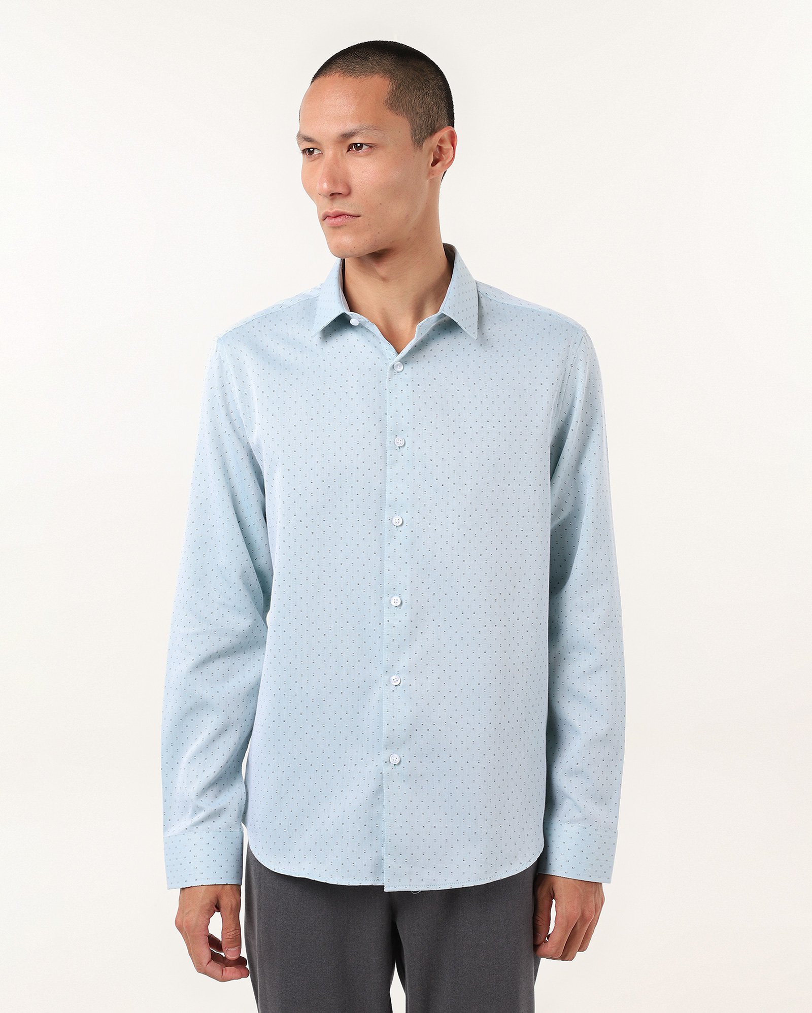 Camisa social masculina alfaiatada padronada verde — foto 4