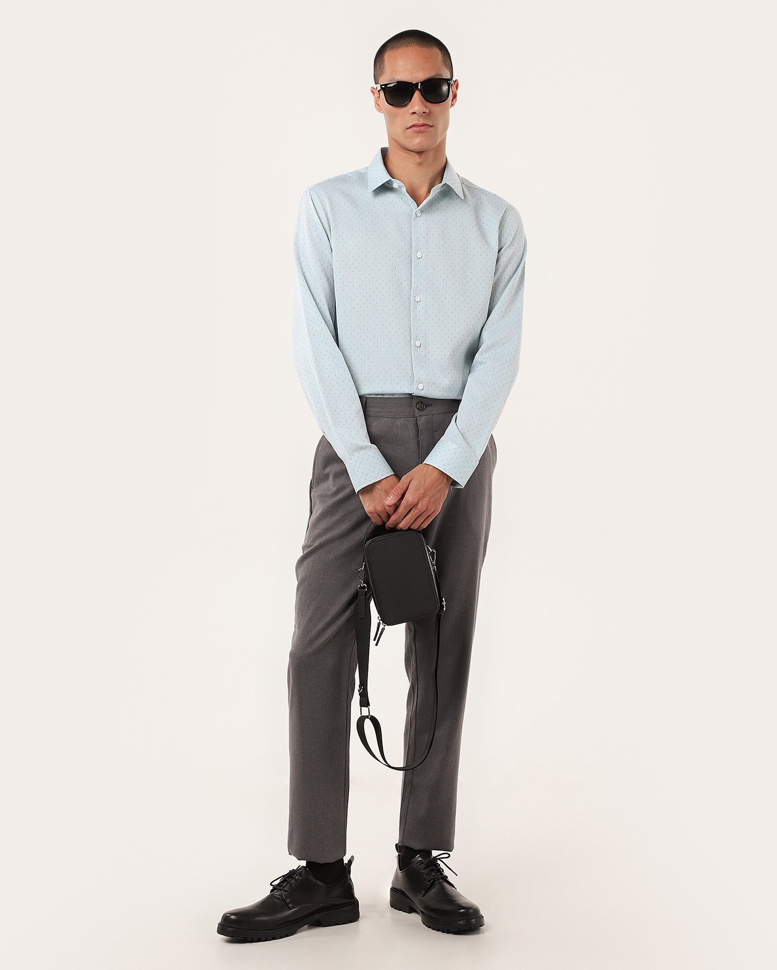 Camisa social masculina alfaiatada padronada verde — foto 2