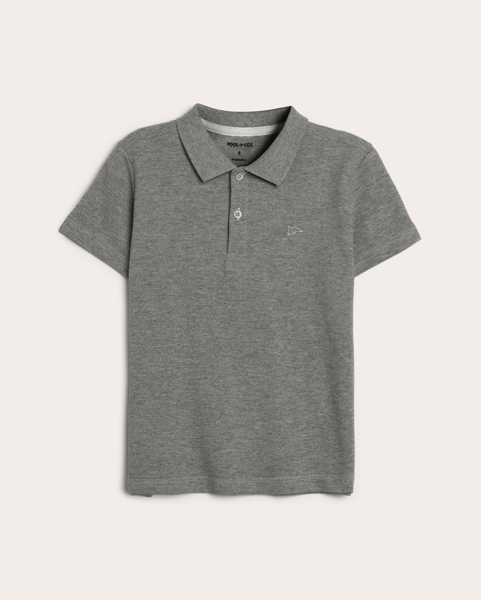 Camisa polo infantil Pool Legacy lisa 4-10A - Cinza Mescla