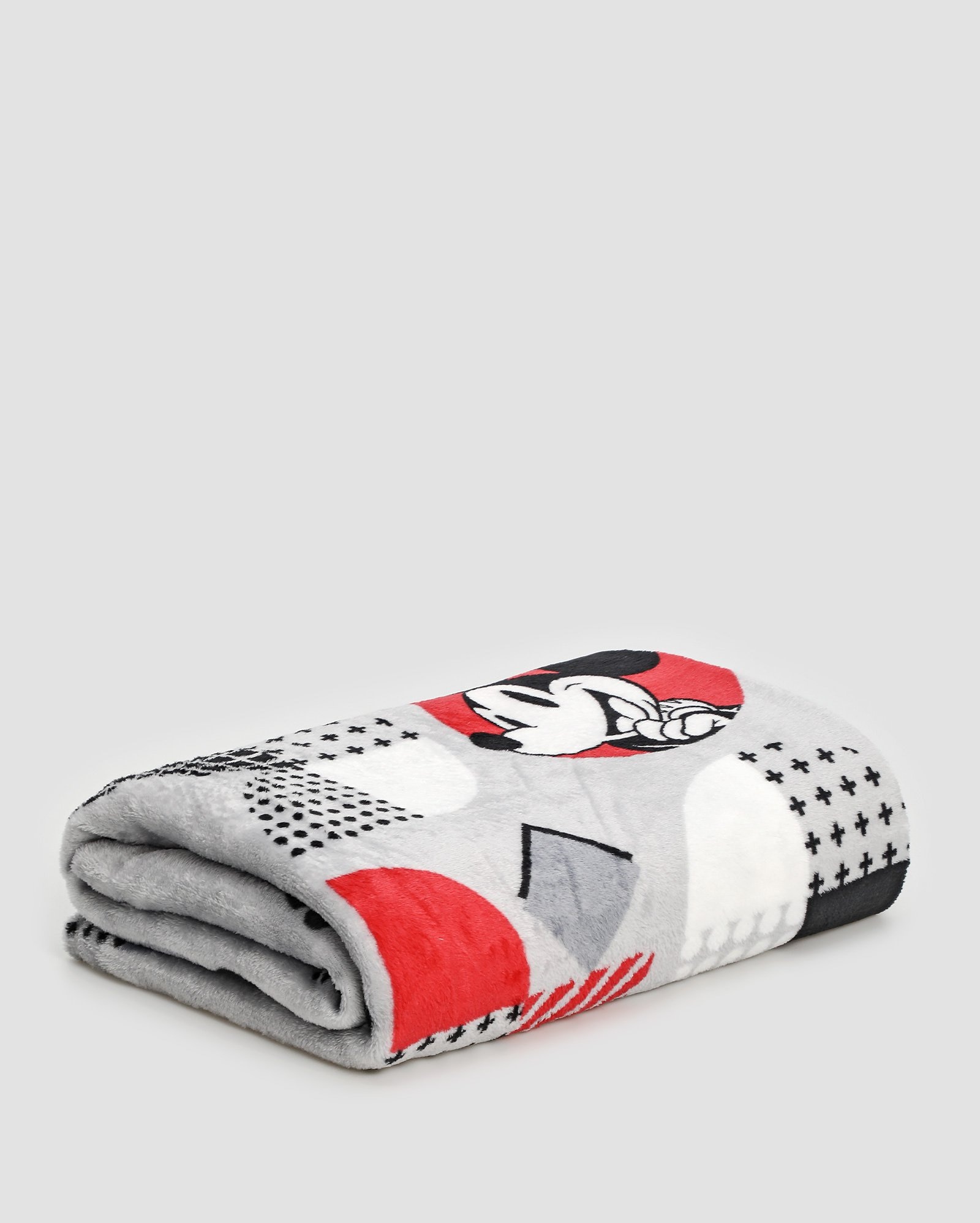 Manta solteiro fleece de microfibra Mickey Mouse cinza | Casa Riachuelo