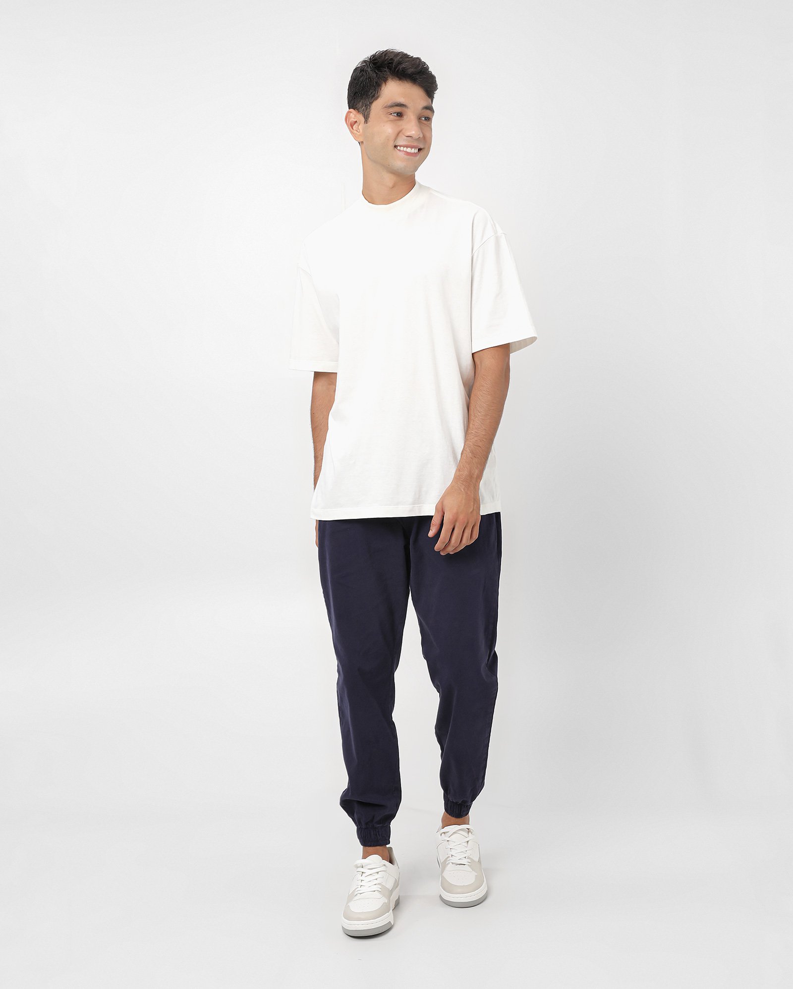 Calça sarja masculina jogger com amarração azul | Pool Jeans