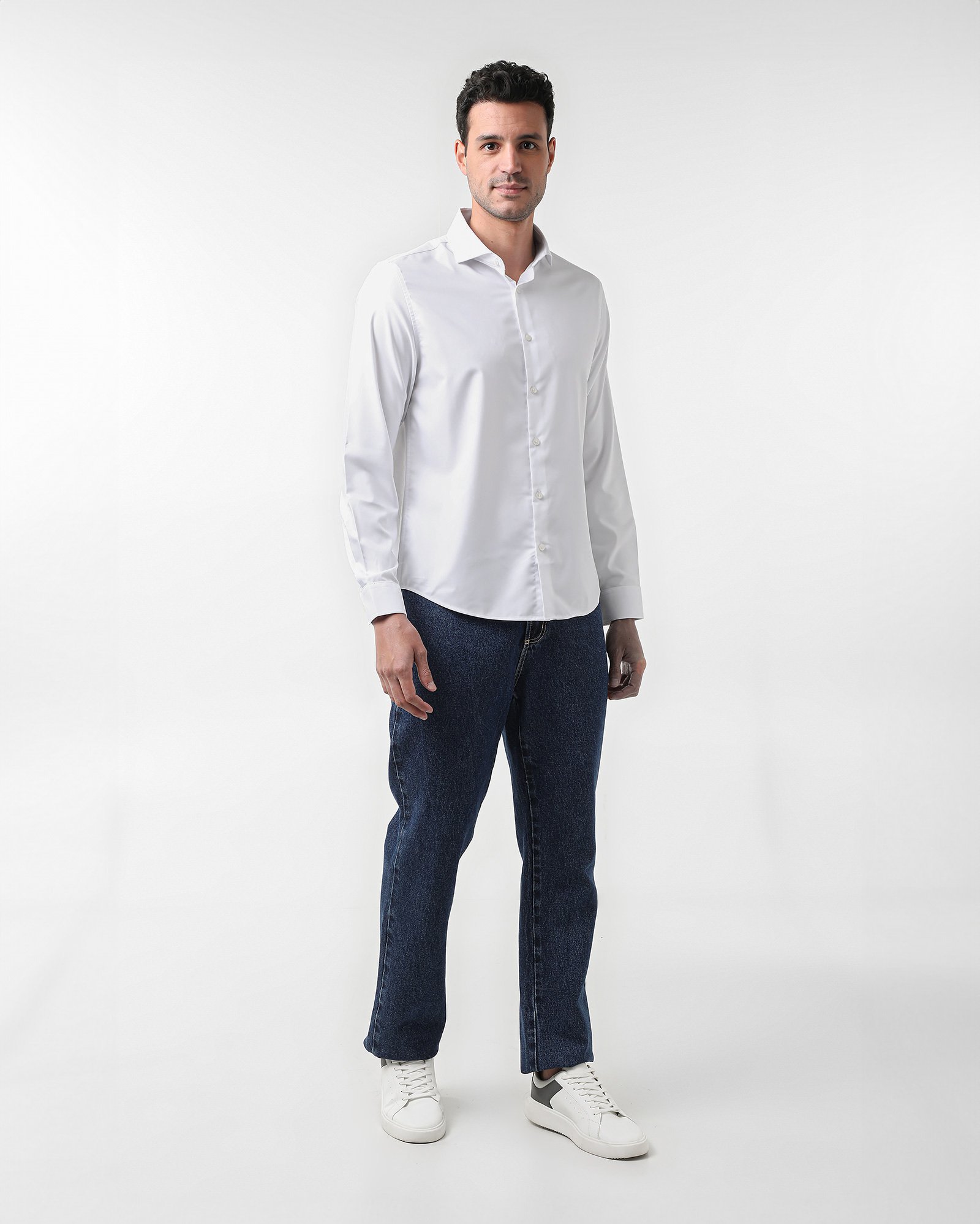 Camisa social masculina slim bambu - Branco | Original by Riachuelo