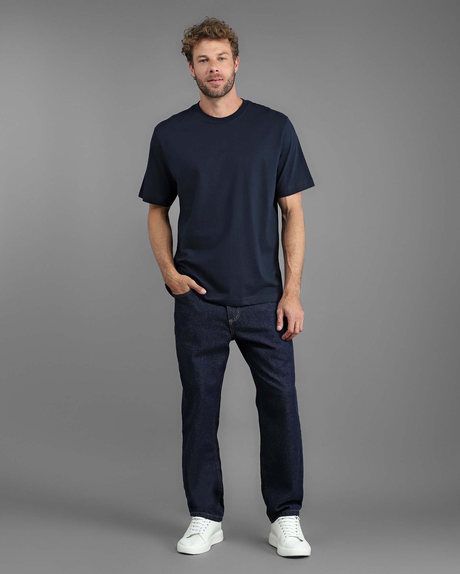 Camiseta masculina algodão Tech UltraCotton - Azul Escuro