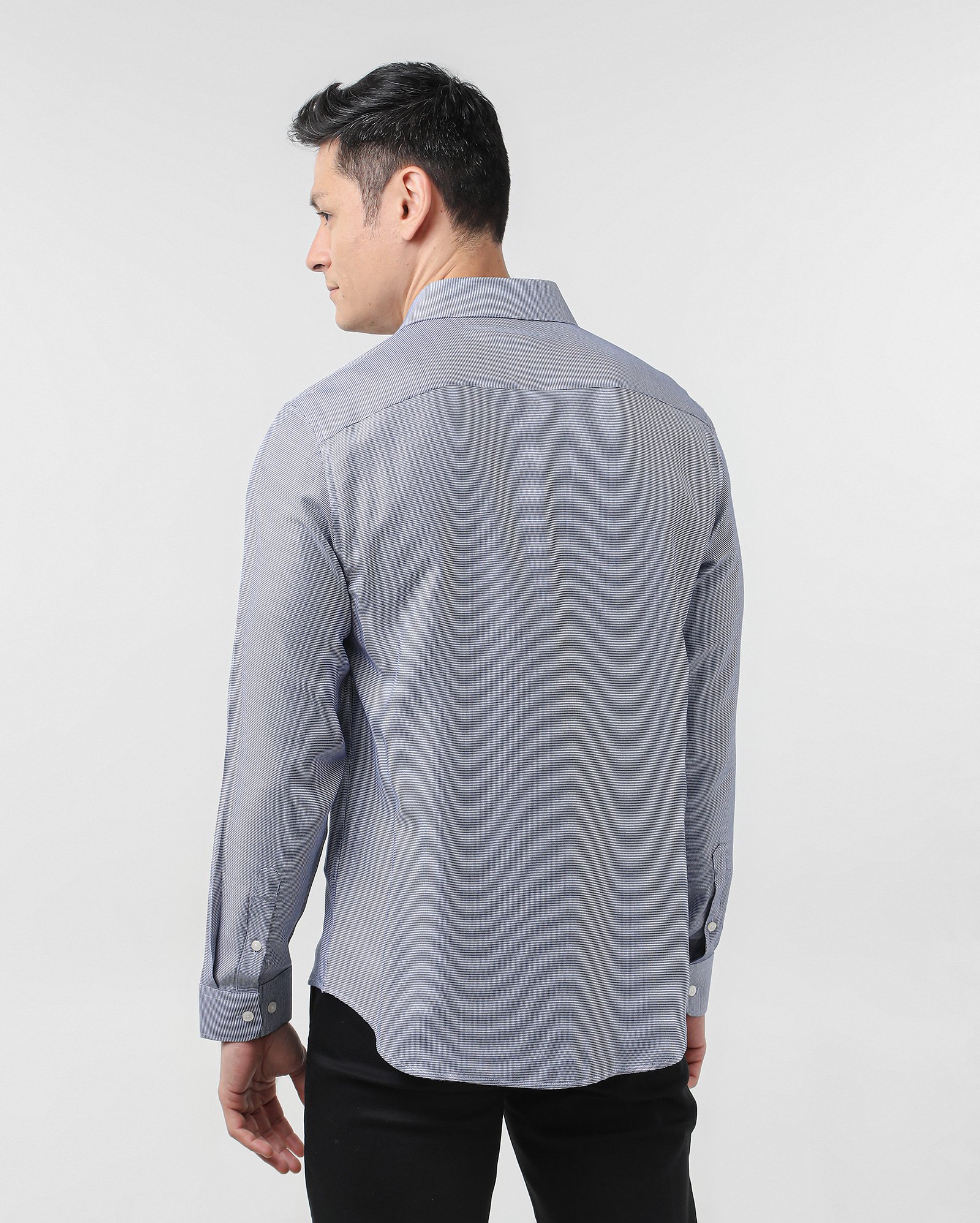 Riachuelo | Camisa social masculina bambu texturizada - Azul