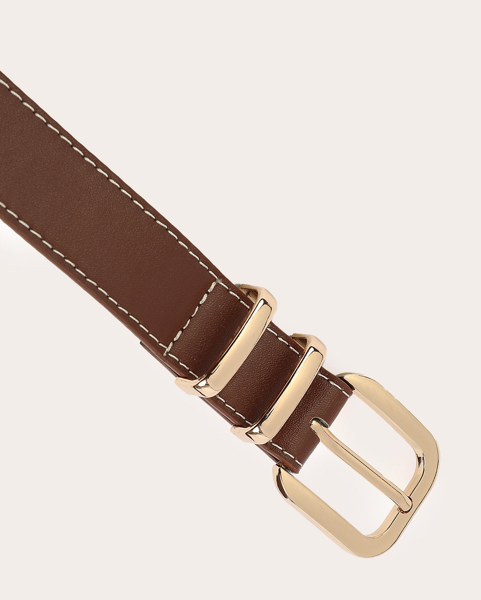 Cinto feminino com pespontos - Marrom | Accessori