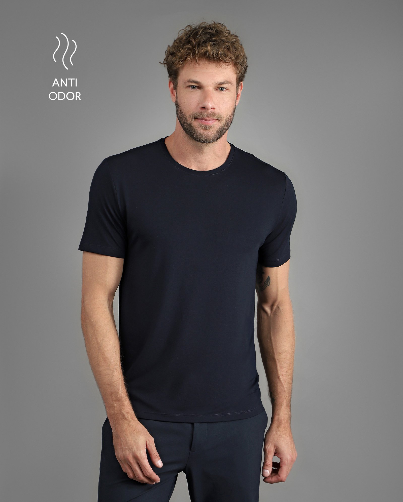 Camiseta masculina Tech UltraFresh - Azul Escuro