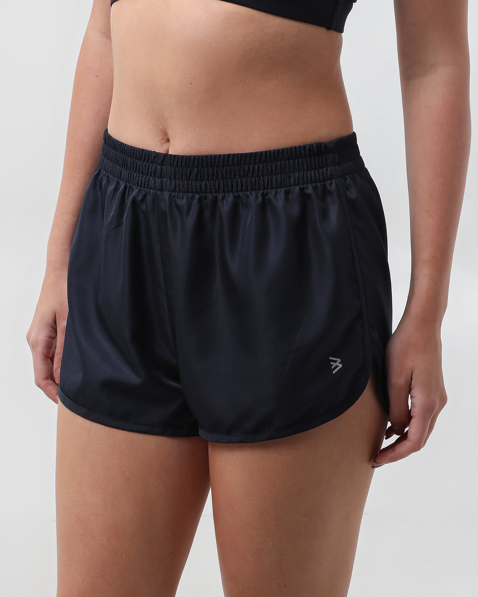 Short esportivo feminino cós elástico - Azul Escuro | Body Work