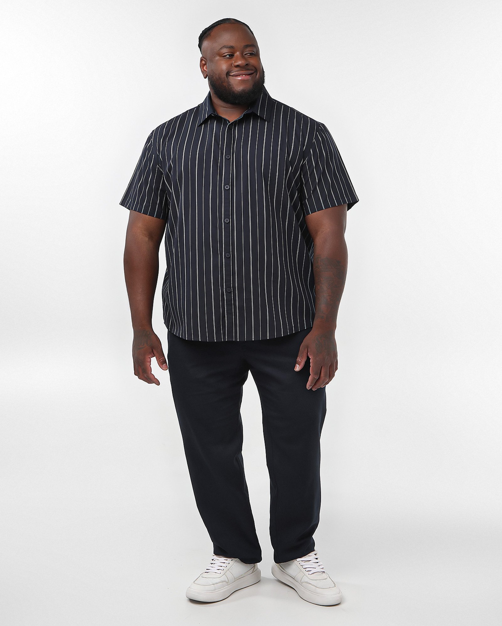 Calça plus size masculina slim com amarração azul | Original Plus by Riachuelo
