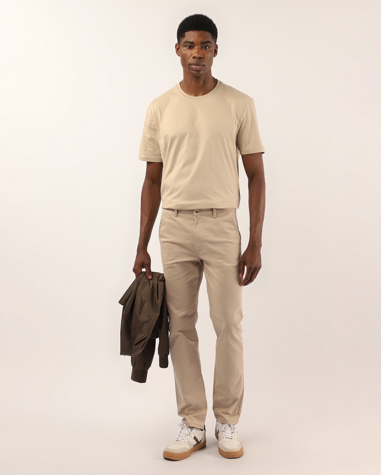 Camiseta masculina Essencial Regular - Bege