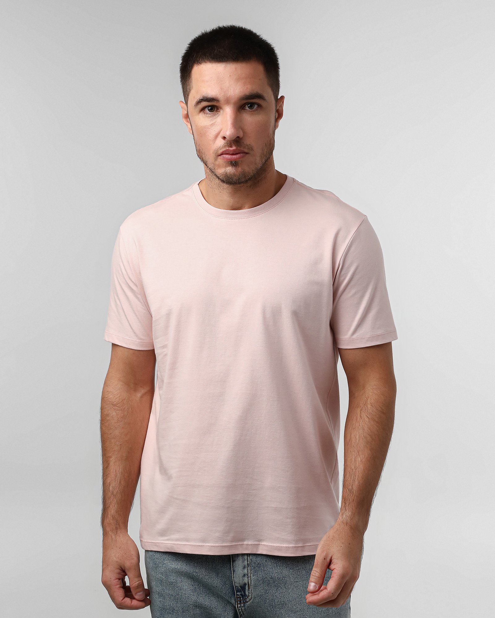 Camiseta masculina Essencial Regular - Rosa Claro