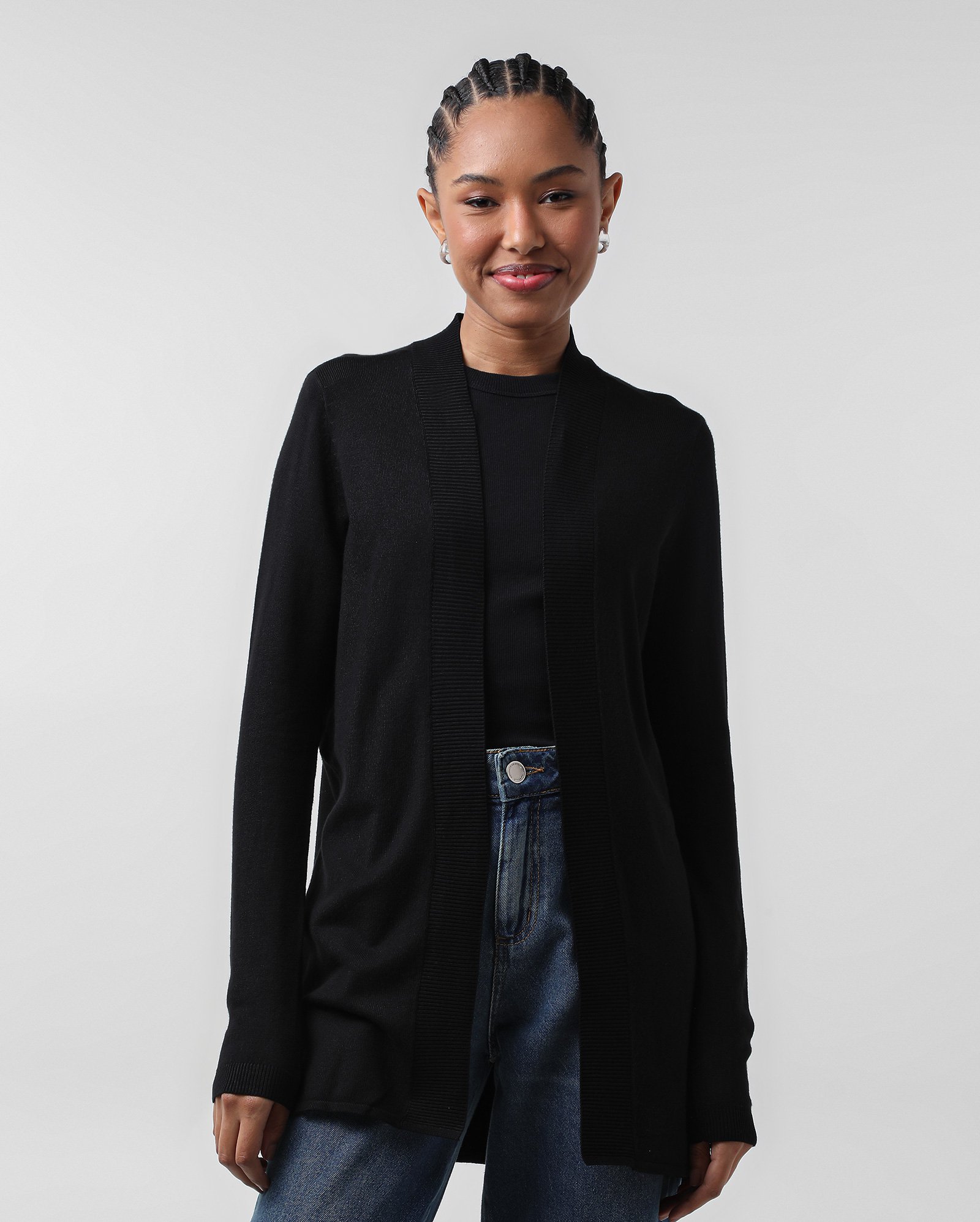 Cardigan feminino alongado aberto | Pool Basics
