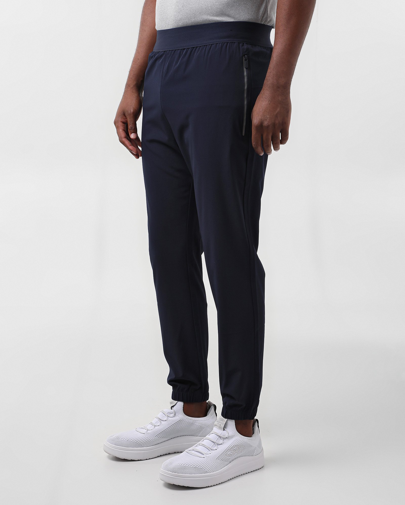 Calça masculina de corrida com elástico - Azul Escuro | Body Work