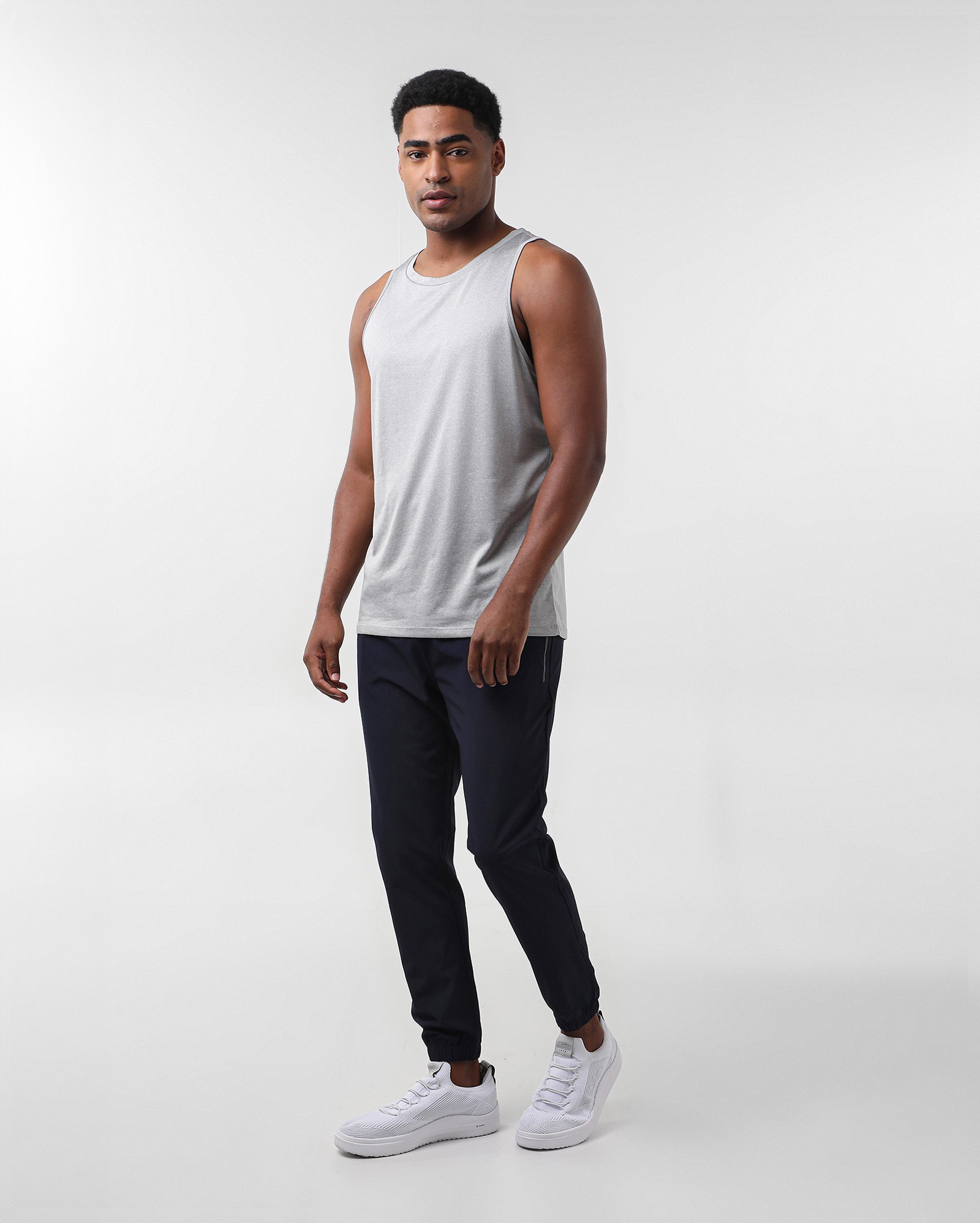 Calça masculina de corrida com elástico - Azul Escuro | Body Work