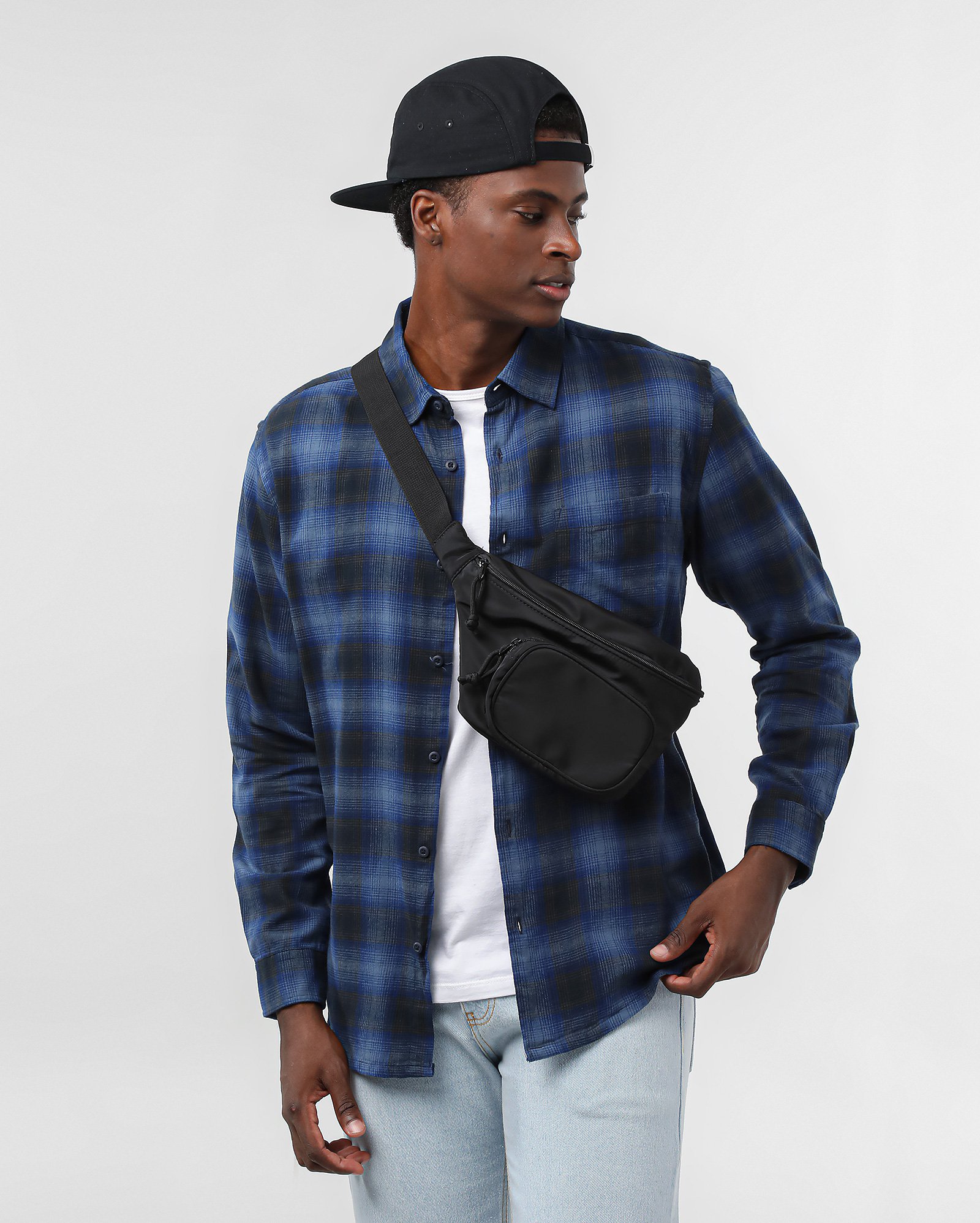 Camisa masculina de flanela xadrez azul | Pool