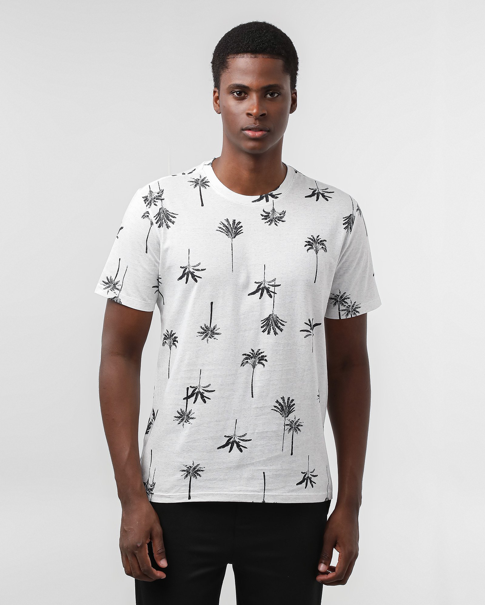 Camiseta masculina estampa tropical branca | Pool