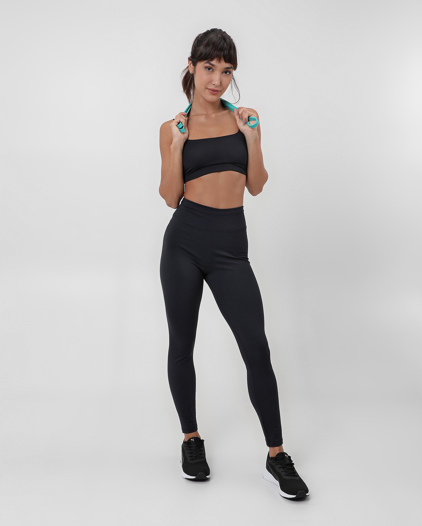 Calça legging de poliamida - Preto | BodyWork