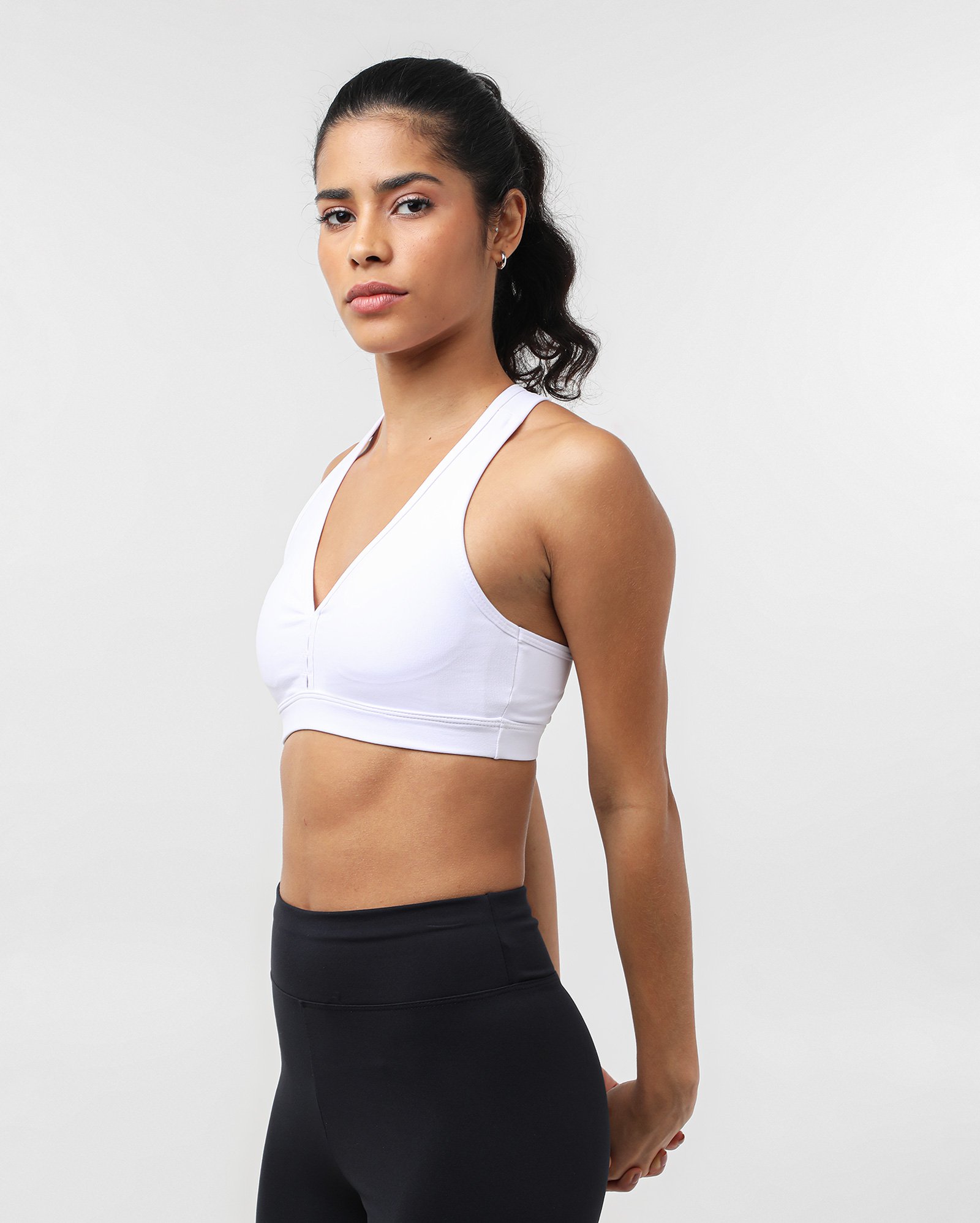 Top esportivo de poliamida com bojo - Branco | BodyWork by Riachuelo
