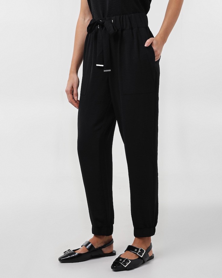 Riachuelo Calça feminina jogger crepe texturizado Azul Escuro