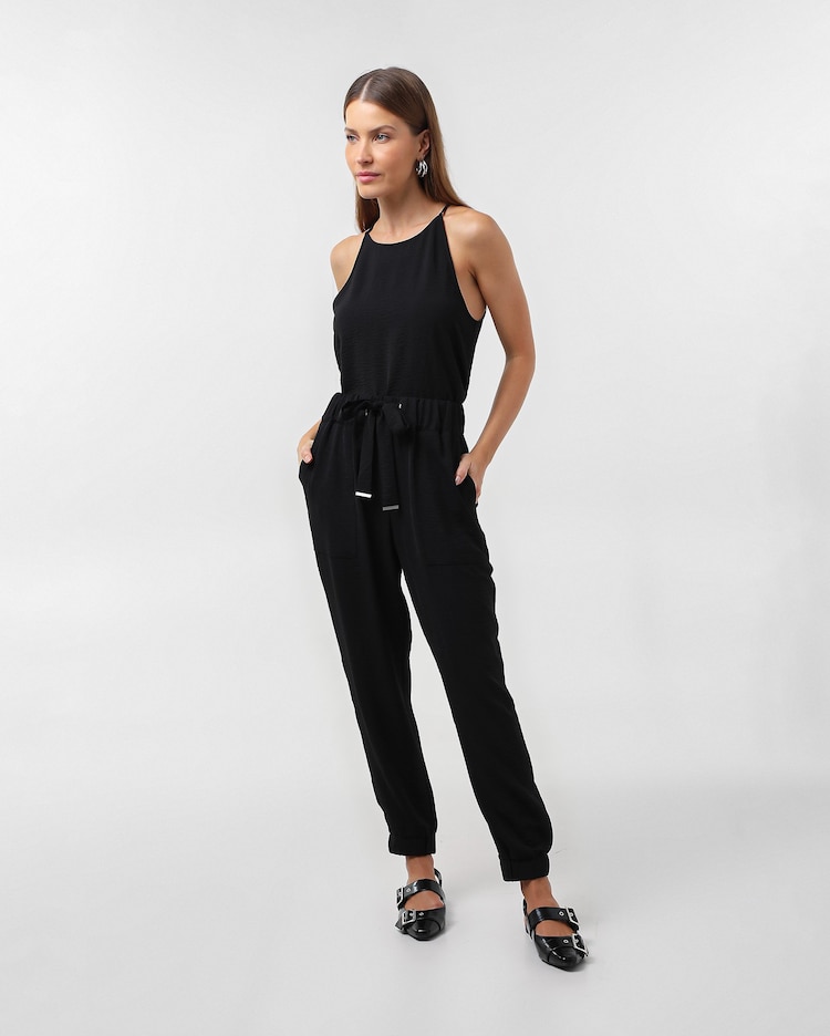 Riachuelo Calça feminina jogger crepe texturizado Azul Escuro